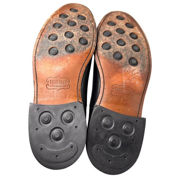 Thursday Boot Co The Executive Men Sz 10 Black Leather Cap Toe Oxford Dress Shoe - Picture 8 of 16